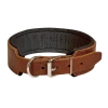 Collier cuir motivation, marron, 85 cm