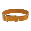 Collier cuir naturel riveté, 40cm