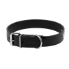Collier cuir noir riveté, 65 cm