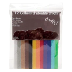 Collier d'identification Velcro pour chiot et chaton (1 lot de 12 pcs)