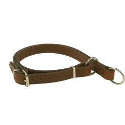 Collier double demi étrangleur marron, 40 cm
