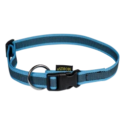 Collier Gomme 40/65 cm x 20 mm - bleu clair