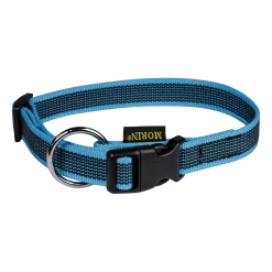 Collier Gomme 30/45 cm x 20 mm - bleu clair