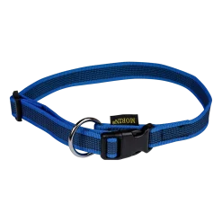 Collier Gomme 40/65 cm x 20 mm - bleu foncé