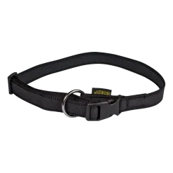 Collier Gomme 40/65 cm x 20 mm - noir