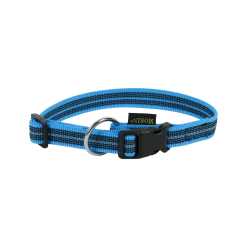 Collier Gomme 30/45 cm x 20 mm - Reflec bleu