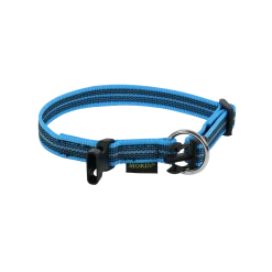 Collier Gomme 30/45 cm x 20 mm - Reflec bleu