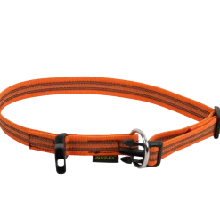 Collier Gomme 40/65 cm x 20 mm - Reflec orange