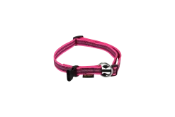 Collier Gomme 40/65 cm x 20 mm - Reflec rose