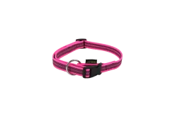 Collier Gomme 40/65 cm x 20 mm - Reflec rose