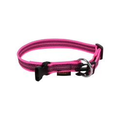 Collier Gomme 30/45 cm x 20 mm - Reflec rose