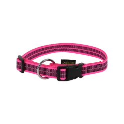 Collier Gomme 30/45 cm x 20 mm - Reflec rose