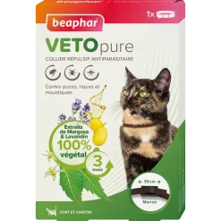 Collier insectifuge Vetonature avec élastique pour chat