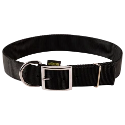 Collier nylon double avec boucle métalique, 70 cm x 25 mm