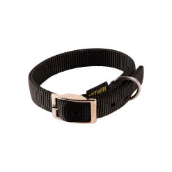 Collier nylon double avec boucle métalique, 40 cm x 20 mm