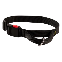 Collier nylon réglable avec poignée, boucle rapide, largeur 40 mm, noir