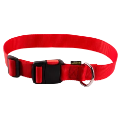Collier nylon réglable, boucle rapide, largeur 40 mm, rouge