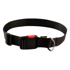 Collier nylon réglable, boucle rapide, largeur 40 mm, noir
