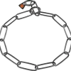Collier sanitaire coulissant, long , fin, INOX noir, 57 cm, qualité HS
