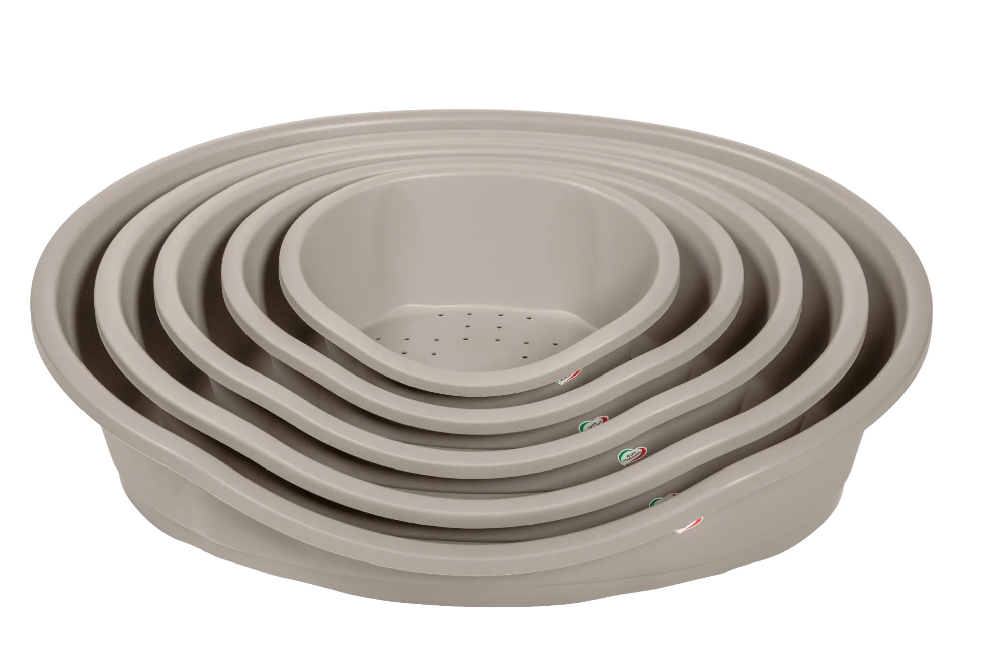 Corbeille plastique DIDO, 80 x 57 x 24.5 cm, marron
