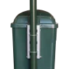Corbeille polyéthylène 50 litres et pièce d'attache RAL6009