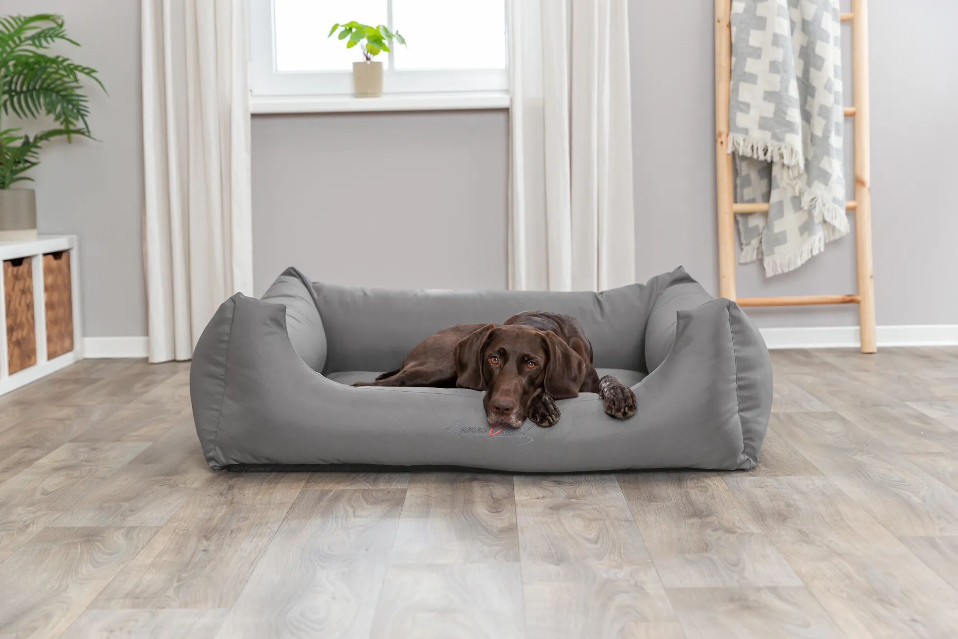 Corbeille Sky Samoa 80 x 65 cm gris