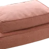 Coussin Avalon rectangle vieux rose, 80x60x18cm