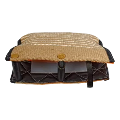 Coussin de mordant jute, 2 poignées rigides + 1 souple