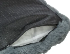 Coussin Elli, carré, 80 × 60 cm, gris foncé