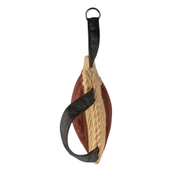 Coussin mordant Jute / cuir 3 poignées souple