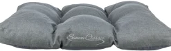 Coussin Nio, déperlant, 75 × 60 cm, gris foncé