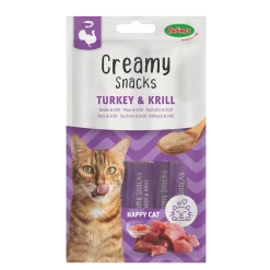 Creamy Snacks Chat x4, dinde,krill, 60g