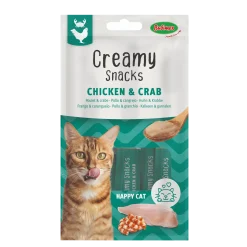 Creamy Snacks Chat x4, poulet,crabe, 60g