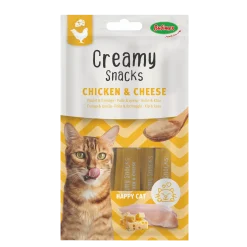 Creamy Snacks Chat x4, poulet/fromage, 60g