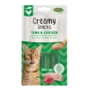 Creamy Snacks Chat x4, thon,poulet, 60g