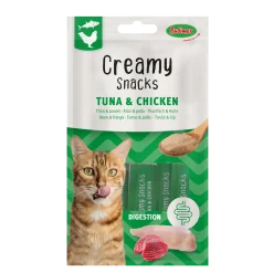 Creamy Snacks Chat x4, thon,poulet, 60g