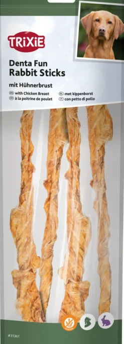 Denta Fun Rabbit Sticks à la poitrine de poulet 24,5 cm, 100 g
