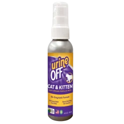 Destructeur d'odeurs et détachant URINE OFF chat, spray 118 ml