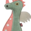 Dragon sur corde, en cuir/corde, 55 cm