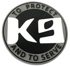 Ecusson 3D Rubber K9 Evolution "K9 to protect and to serve"