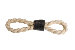 8 en coton recyclé et jute avec corne 34 cm