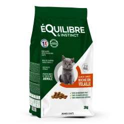 Equilibre et Instinct - Croquettes jeune chat volaille fraiche, 2 kg
