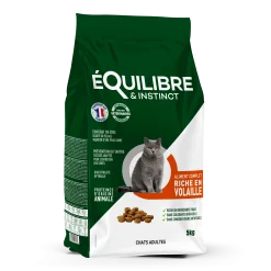 Equilibre et Instinct - Croquettes chat adulte volaille fraiche, 5 kg