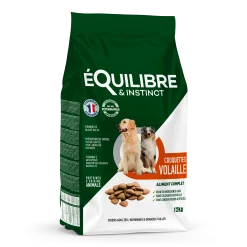 Equilibre & Instinct - Croquettes grand chien adulte volaille, 12 kg