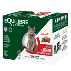 Equilibre & Instinct - Effilés chat Boeuf, 12 x 85 g