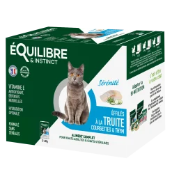 Equilibre & Instinct - Effilés chat Truite, 12 x 85 g