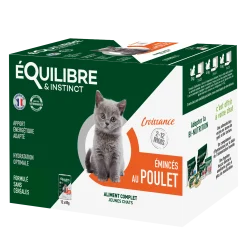 Equilibre & Instinct - Emincés chaton poulet, 12 x 85 g