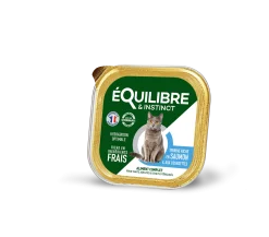 Equilibre & Instinct - Pâtées chat stérilisé Saumon, 85 g