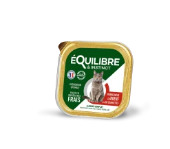 Equilibre & Instinct - Pâtées chat stérilisé Boeuf, 85 g