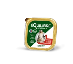 Equilibre & Instinct - terrine chien adulte riche en boeuf, 300 g